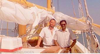 Wanda's owner & her builder prior to her departure from Mangalore